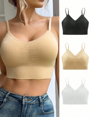 Set bustiere 3 bucati SHEIN, mix culori