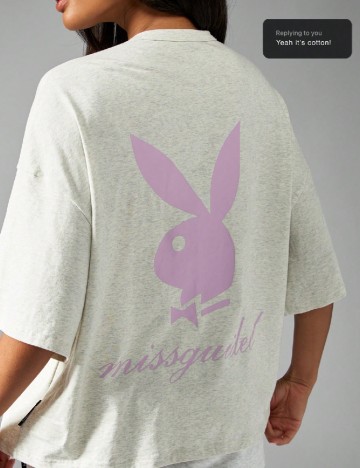 Tricou Oversize Missguided, gri