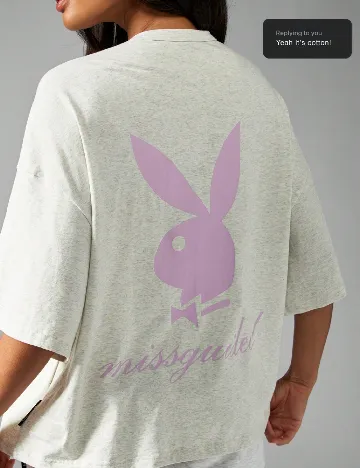Tricou Oversize Missguided, gri