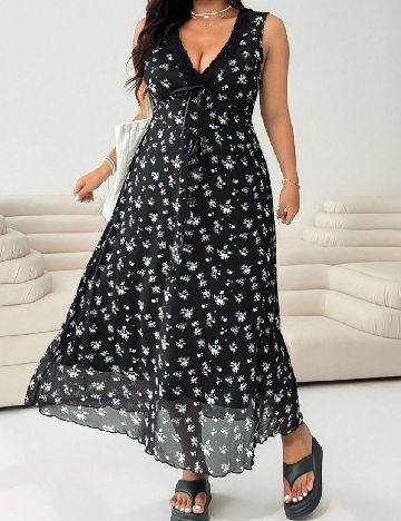 Rochie lunga SHEIN CURVE, negru