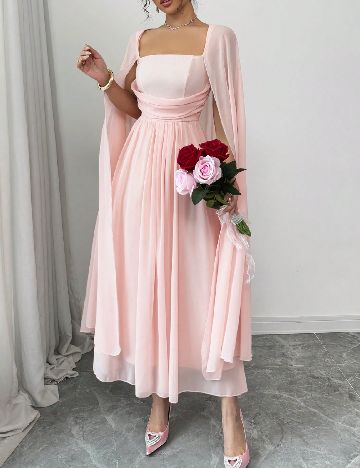 Rochie lunga SHEIN CURVE, roz