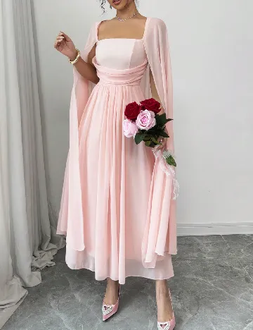Rochie lunga SHEIN CURVE, roz