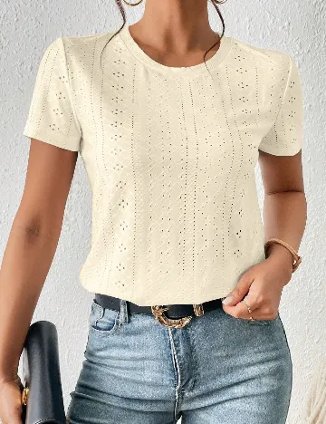 Tricou SHEIN, crem
