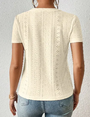 Tricou SHEIN, crem