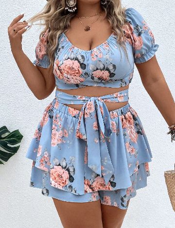 Compleu SHEIN CURVE, albastru