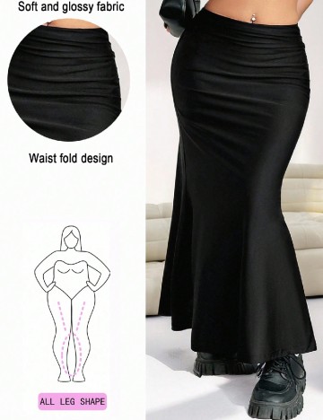 Fusta SHEIN CURVE, negru