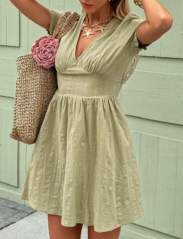 Rochie scurta SHEIN, verde
