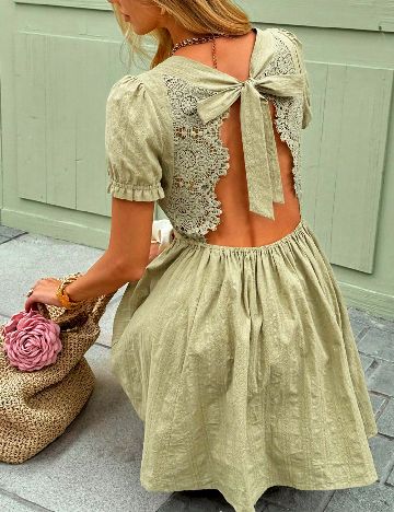 Rochie scurta SHEIN, verde