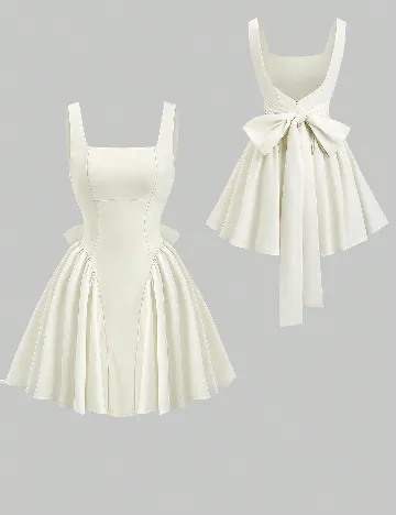 Rochie scurta SHEIN, ecru