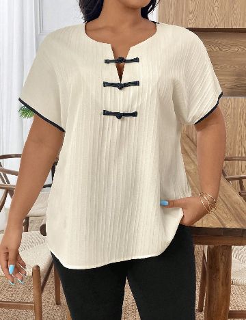 Bluza SHEIN CURVE, ecru