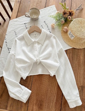 Camasa Shein Kids, alb