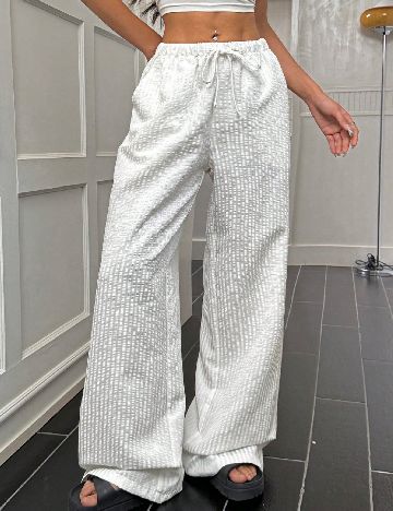 Pantaloni SHEIN, alb