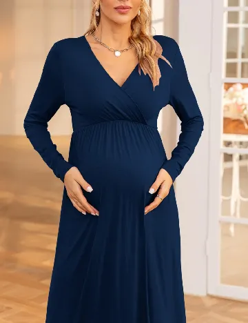 Rochie lunga SHEIN Maternity, bleumarin