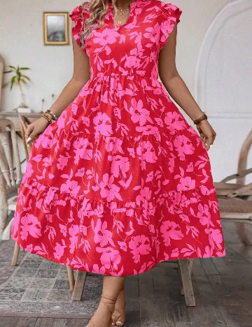 Rochie lunga SHEIN CURVE, rosu