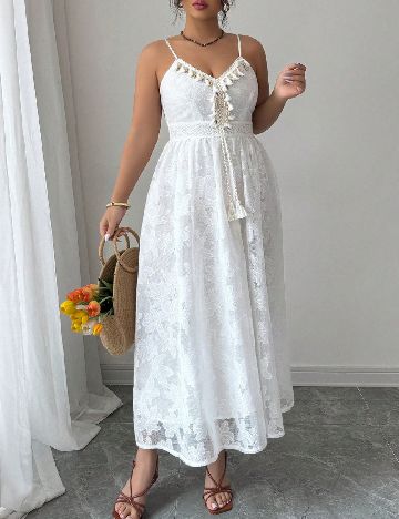 Rochie medie SHEIN CURVE, alb
