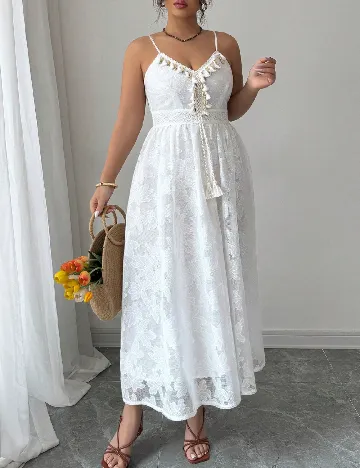 Rochie medie SHEIN CURVE, alb