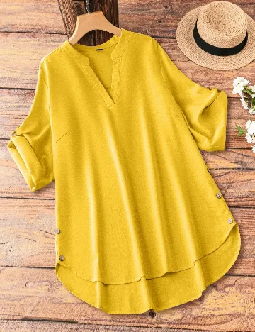 Rochie scurta SHEIN CURVE, galben