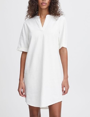 Rochie scurta Ichi, ecru