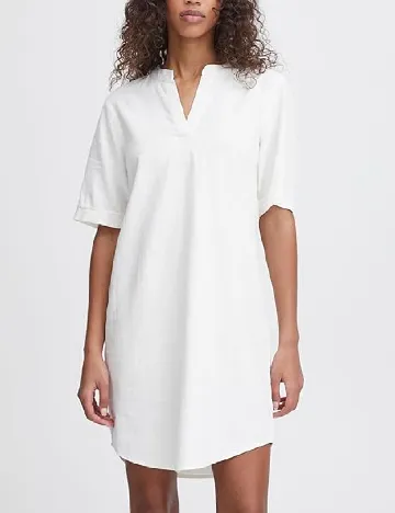 Rochie scurta Ichi, ecru