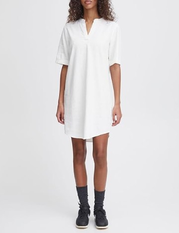 Rochie scurta Ichi, ecru
