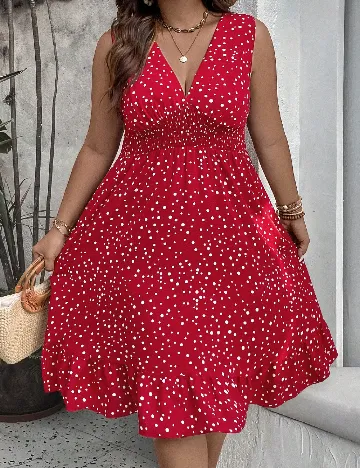 Rochie medie SHEIN CURVE, rosu