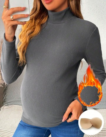 Bluza SHEIN Maternity, gri inchis