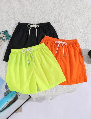 Set short de baie 3 perechi Shein Kids, mix culori