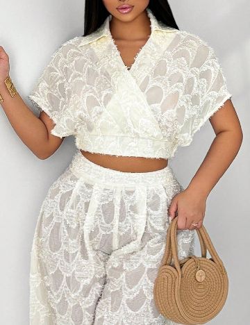 Top SHEIN, ecru