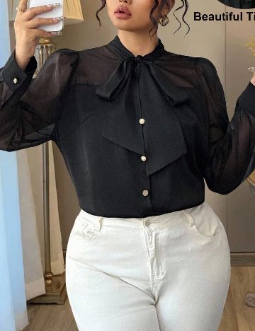 Bluza SHEIN CURVE, negru