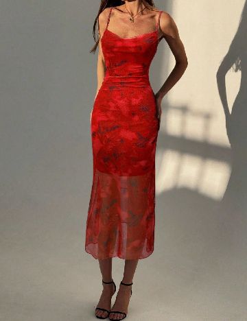 Rochie medie SHEIN, rosu