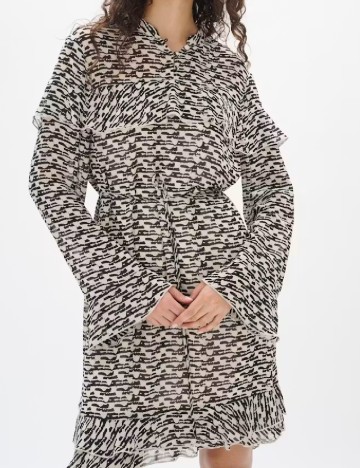Rochie scurta InWear, negru/crem
