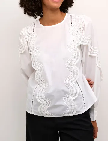 Bluza Kaffe, alb