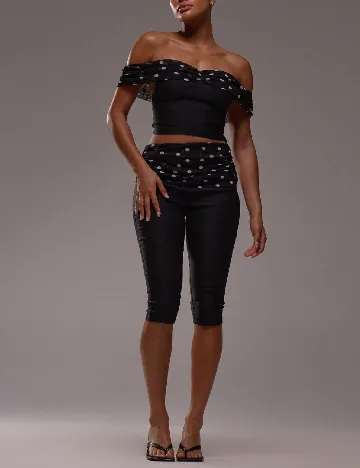 Pantaloni trei sferturi Musera, negru