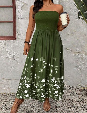 Rochie lunga SHEIN CURVE, verde