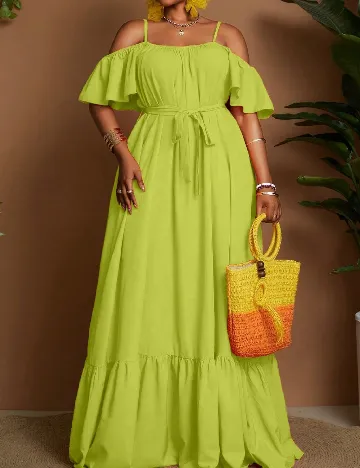 Rochie lunga SHEIN CURVE, verde