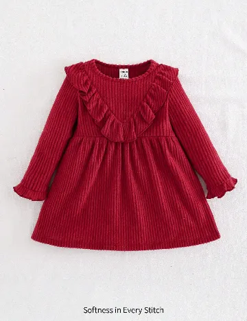 Rochie Cozy Pixies, visiniu