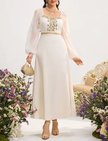 Rochie medie SHEIN, ecru