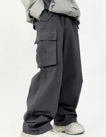 Pantaloni Shein Kids, gri