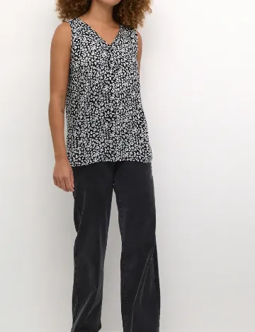 Bluza Kaffe, alb/negru
