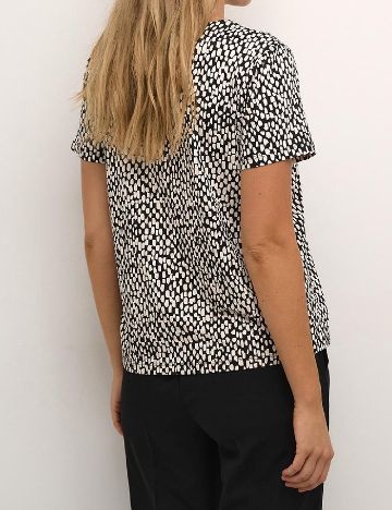 Bluza Kaffe, alb/negru