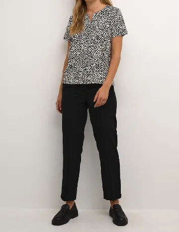 Bluza Kaffe, alb/negru