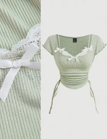 Top SHEIN CURVE, verde