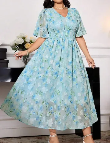Rochie lunga SHEIN CURVE, albastru