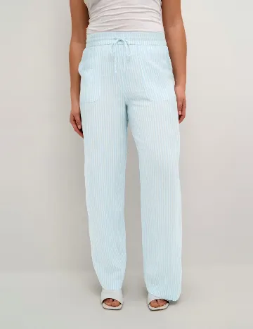 Pantaloni Kaffe, albastru