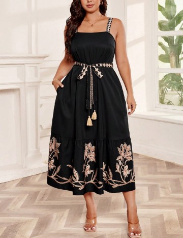 Rochie medie SHEIN CURVE, negru