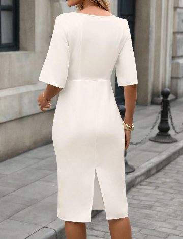 Rochie medie SHEIN, alb