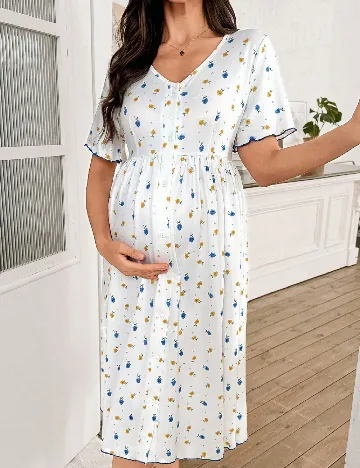 Rochie de noapte SHEIN Maternity, alb