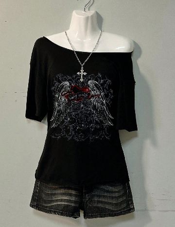 Tricou Oversize SHEIN, negru