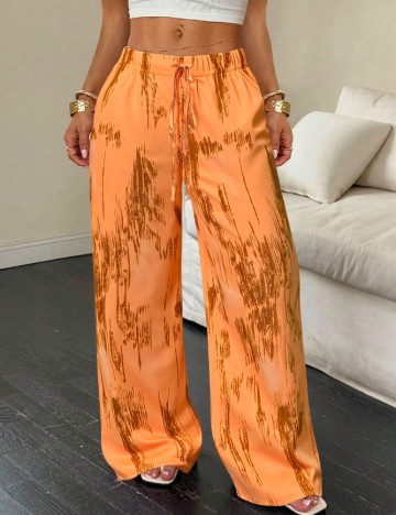 Pantaloni SHEIN CURVE, portocaliu