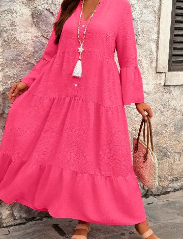 Rochie lunga SHEIN CURVE, roz
